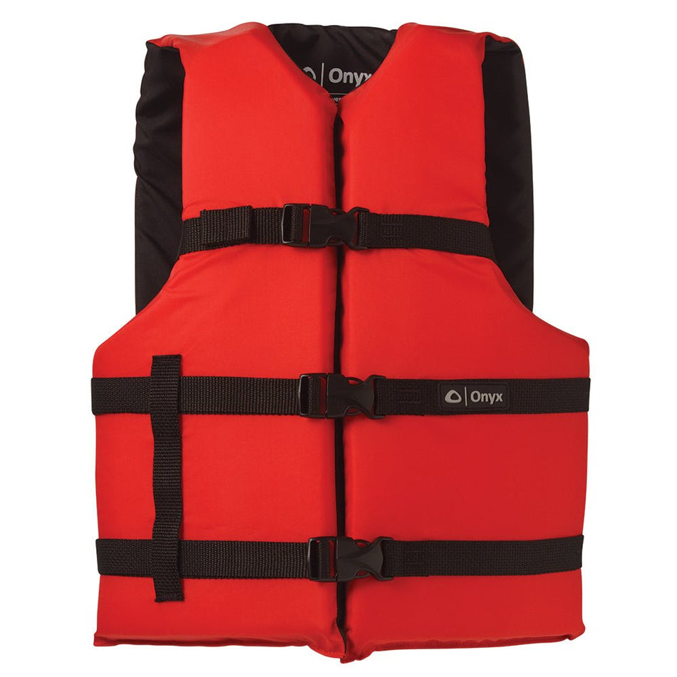Onyx Nylon General Purpose Life Jacket - Adult Universal - Red - Get Tight Gear