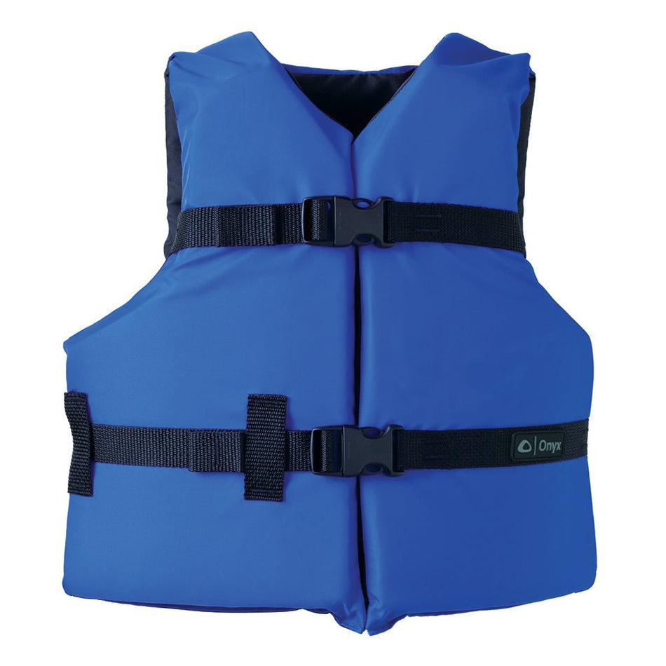 Onyx Nylon General Purpose Life Jacket - Youth 50 - 90lbs - Blue - Get Tight Gear