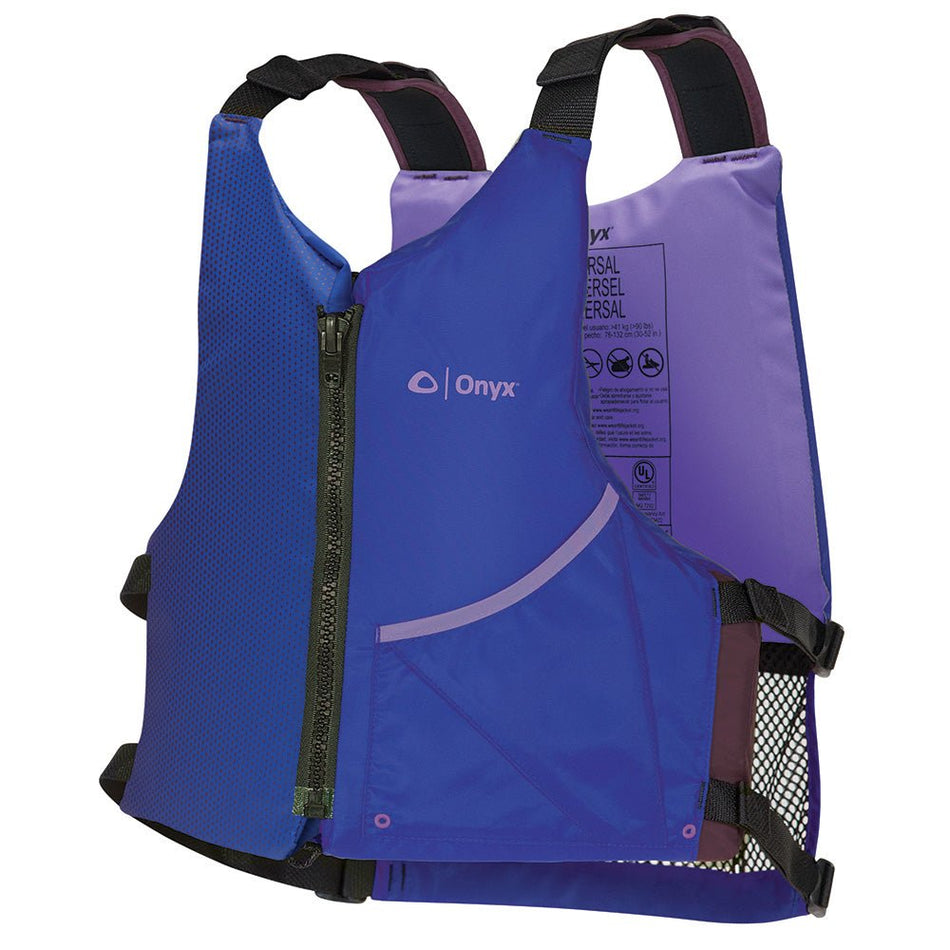 Onyx Universal Paddle PFD Life Jacket - Adult - Blue/Purple - Get Tight Gear