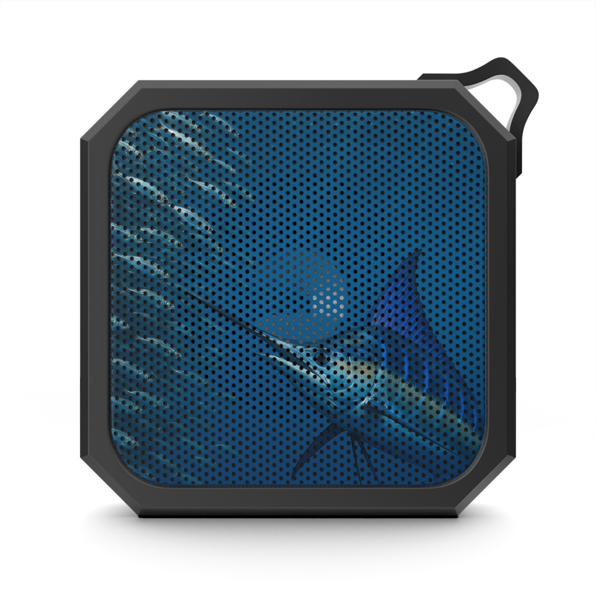 Outdoor Bluetooth Speaker - Blue Marlin Chasing Baitfish - Get Tight Gear