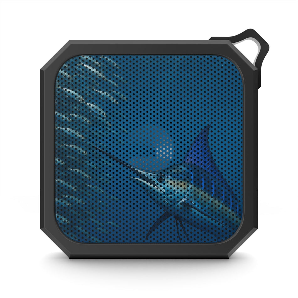 Outdoor Bluetooth Speaker - Blue Marlin Chasing Baitfish - Get Tight Gear