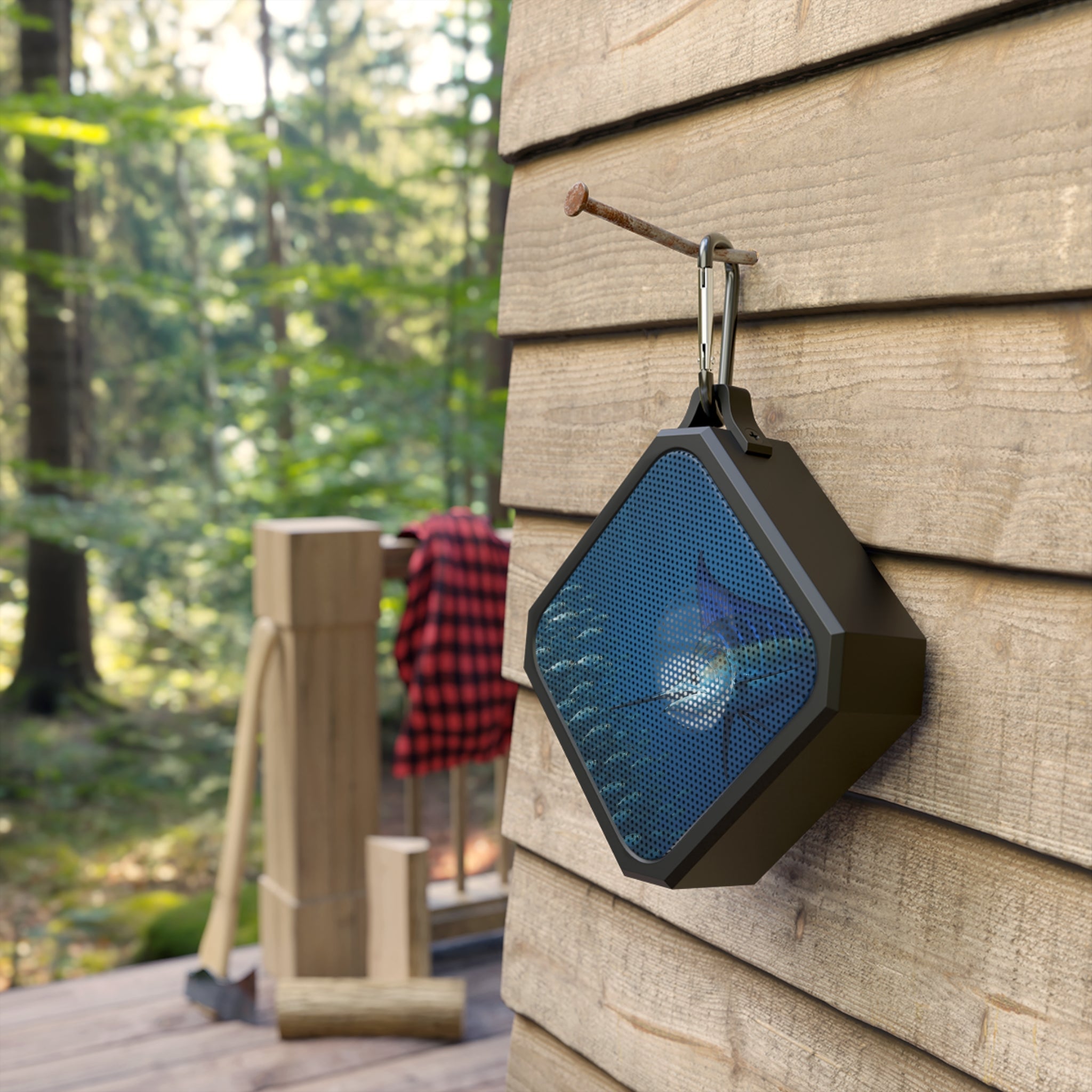 Outdoor Bluetooth Speaker - Blue Marlin Chasing Baitfish - Get Tight Gear