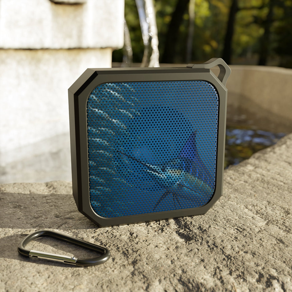 Outdoor Bluetooth Speaker - Blue Marlin Chasing Baitfish - Get Tight Gear