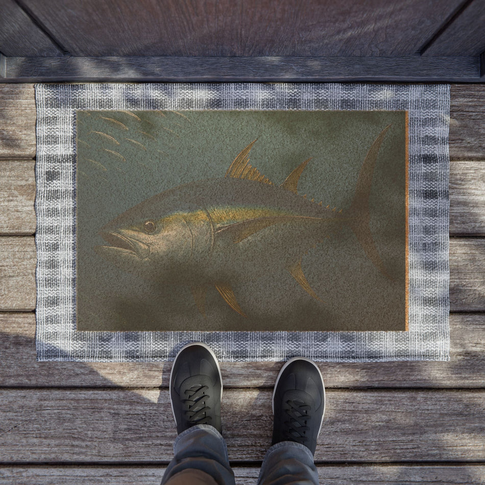 Outdoor Welcome Mat - Yellow Fin Tuna Design - Get Tight Gear