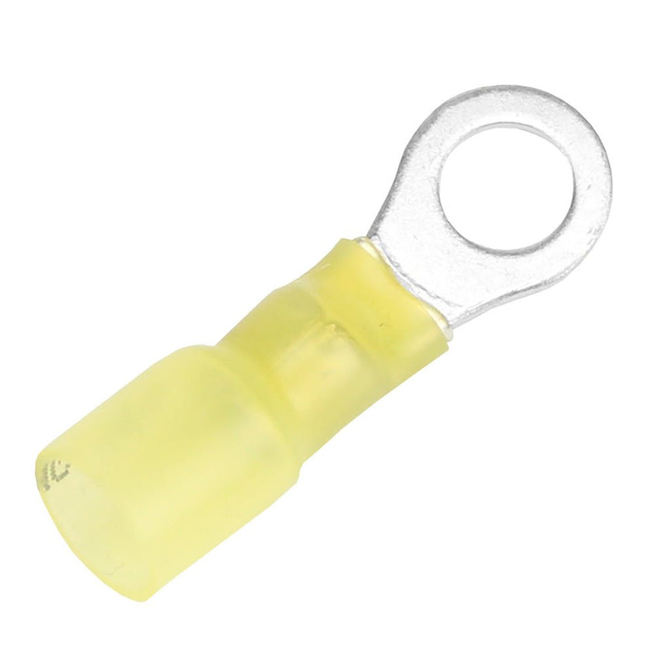 Pacer 12 - 10 AWG Heat Shrink Ring Terminal - 1/4" Stud Size - 100 Pack - Get Tight Gear