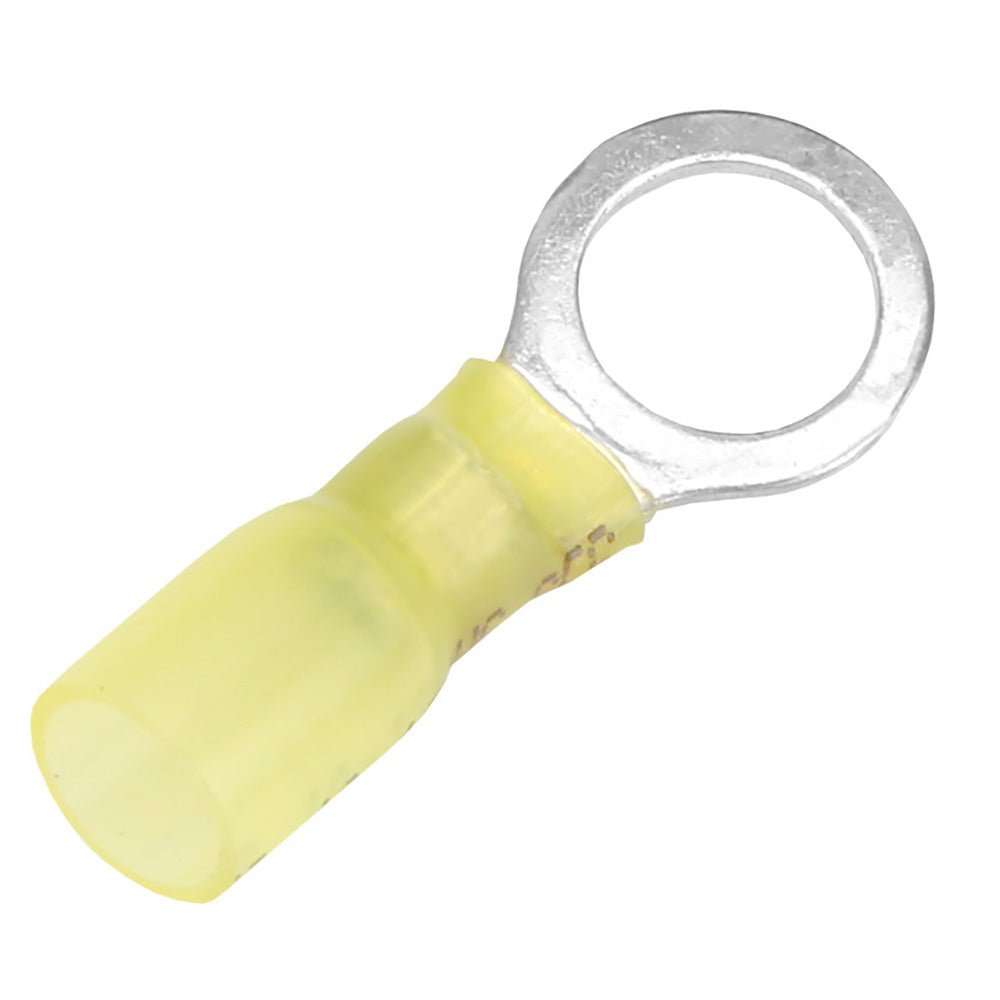 Pacer 12 - 10 AWG Heat Shrink Ring Terminal - 3/8" Stud Size - 25 Pack - Get Tight Gear