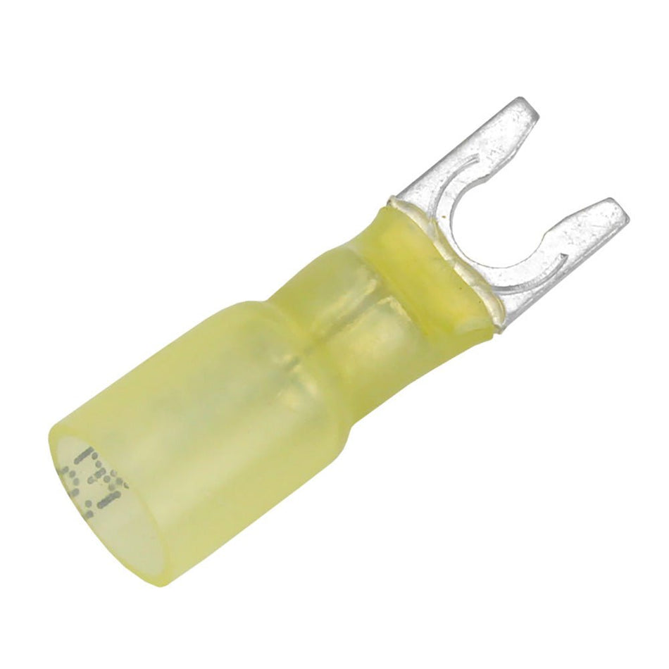 Pacer 12 - 10 AWG Heat Shrink Spade Terminal - 10 Stud Size - 100 Pack - Get Tight Gear