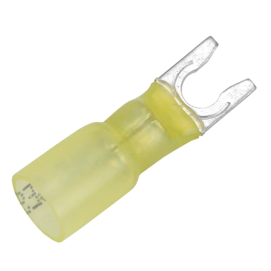 Pacer 12 - 10 AWG Heat Shrink Spade Terminal - 10 Stud Size - 25 Pack - Get Tight Gear