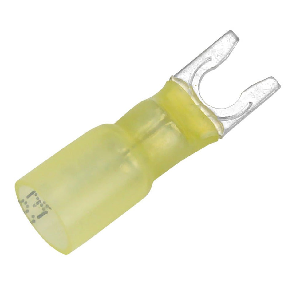 Pacer 12 - 10 AWG Heat Shrink Spade Terminal - 10 Stud Size - 3 Pack - Get Tight Gear