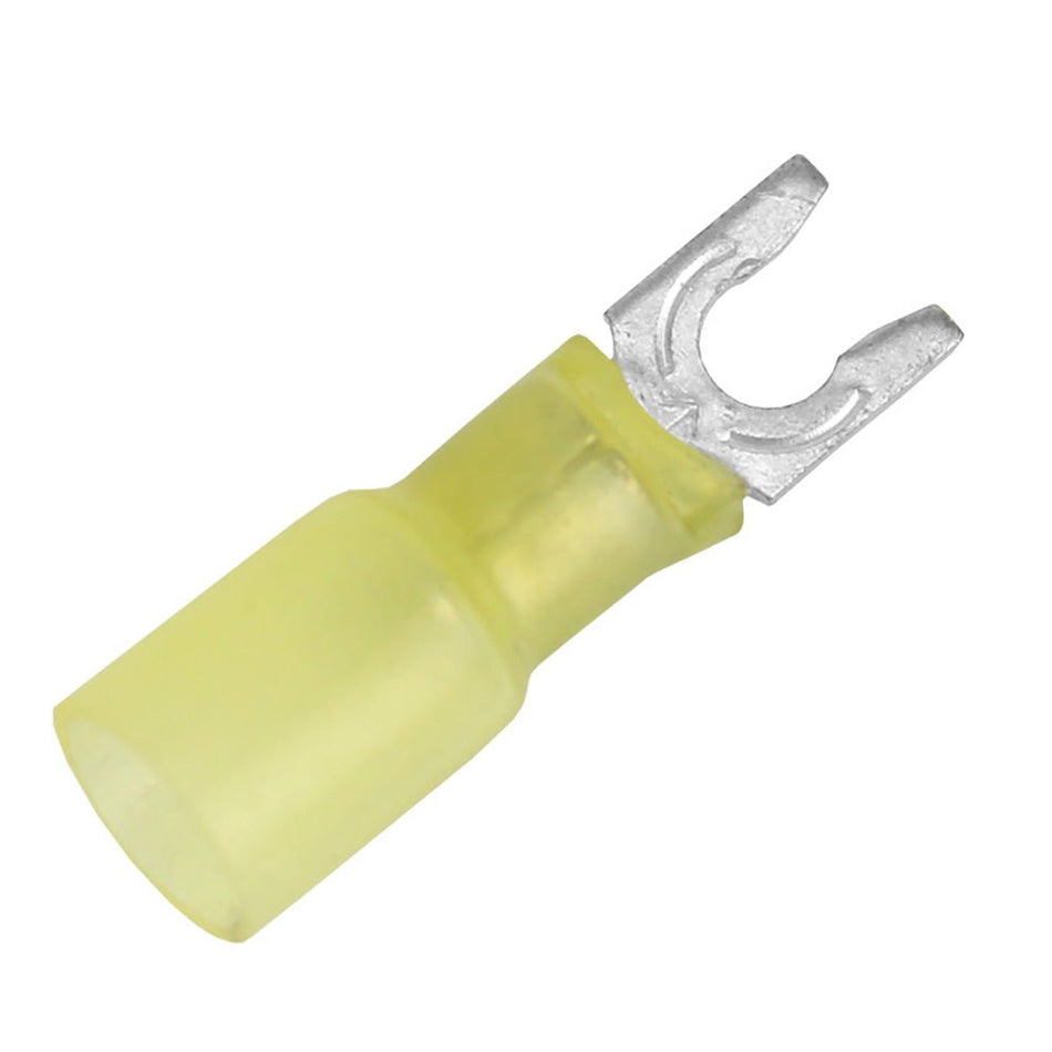 Pacer 12 - 10 AWG Heat Shrink Spade Terminal - 8 Stud Size - 100 Pack - Get Tight Gear