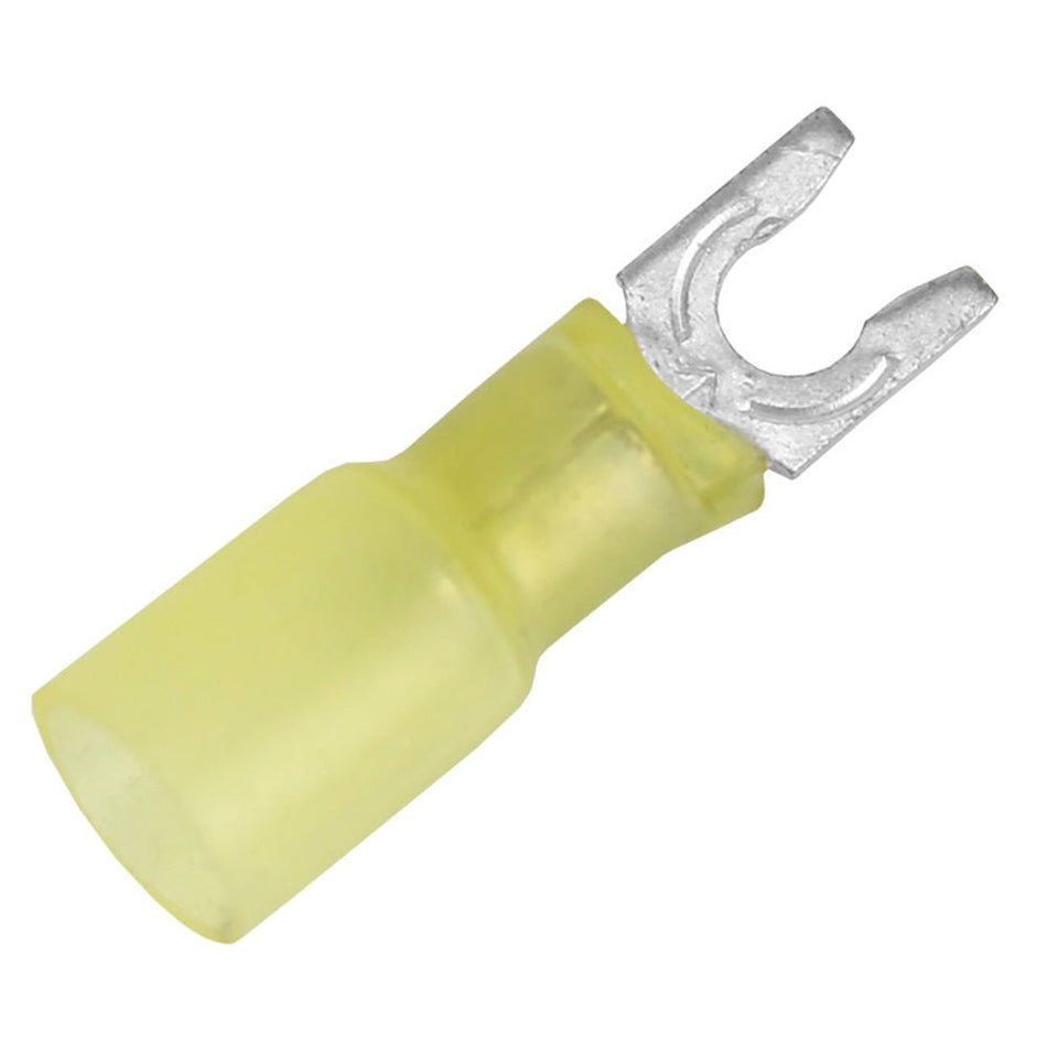 Pacer 12 - 10 AWG Heat Shrink Spade Terminal - 8 Stud Size - 25 Pack - Get Tight Gear
