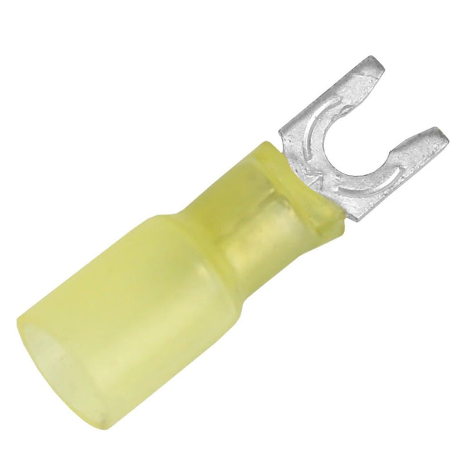 Pacer 12 - 10 AWG Heat Shrink Spade Terminal - 8 Stud Size - 3 Pack - Get Tight Gear