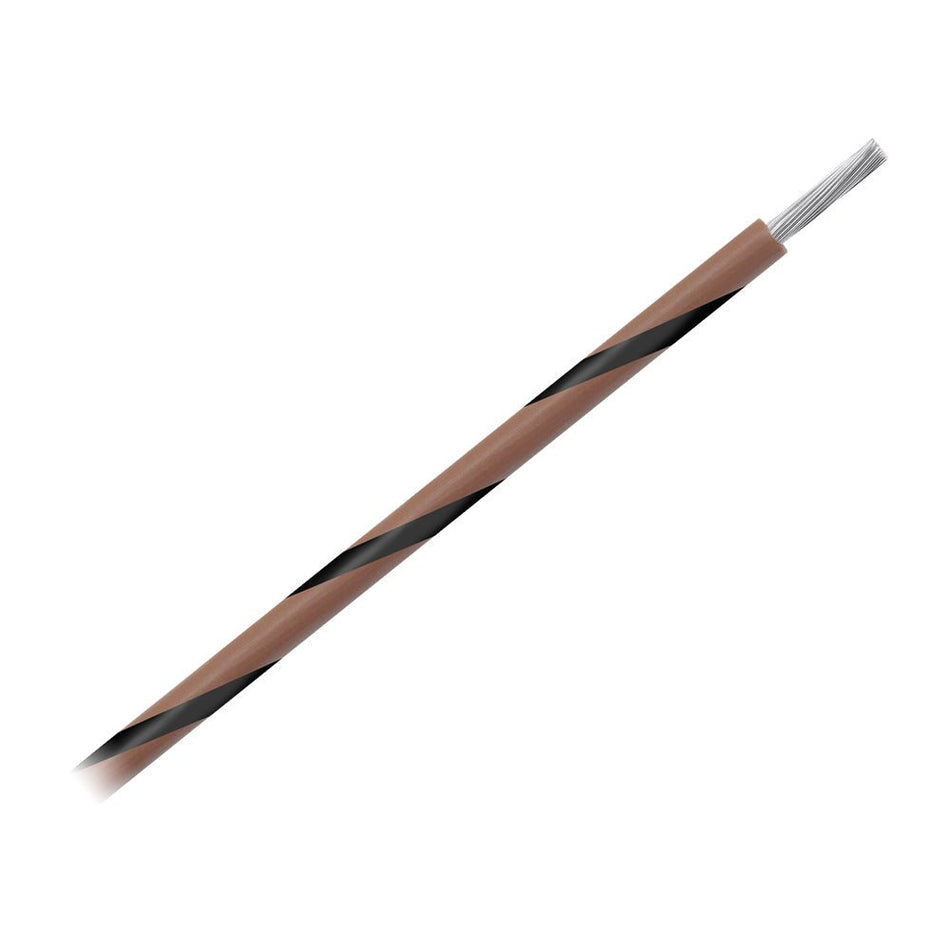 Pacer 14 AWG Gauge Striped Marine Wire 1000' Spool - Brown w/Black Stripe - Get Tight Gear