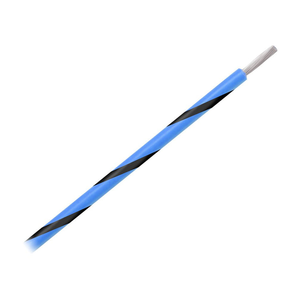 Pacer 14 AWG Gauge Striped Marine Wire 500' Spool - Blue w/Black Stripe - Get Tight Gear