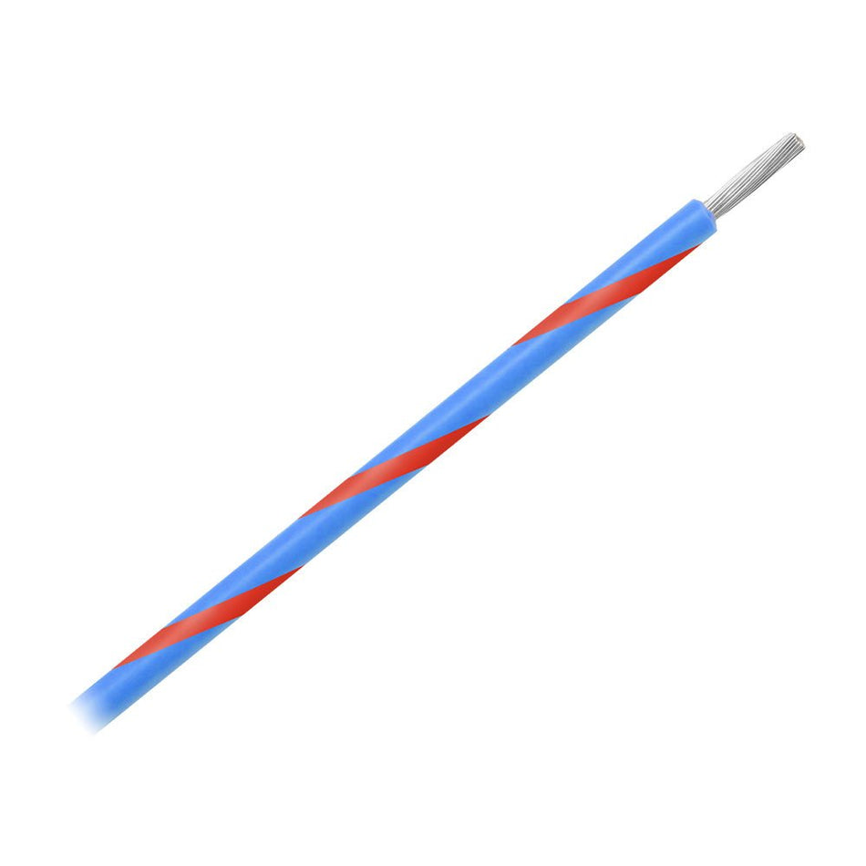 Pacer 14 AWG Gauge Striped Marine Wire 500' Spool - Blue w/Red Stripe - Get Tight Gear
