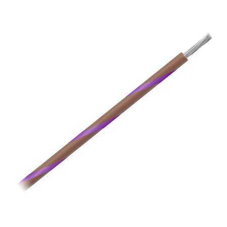 Pacer 14 AWG Gauge Striped Marine Wire 500' Spool - Brown w/Violet Stripe - Get Tight Gear