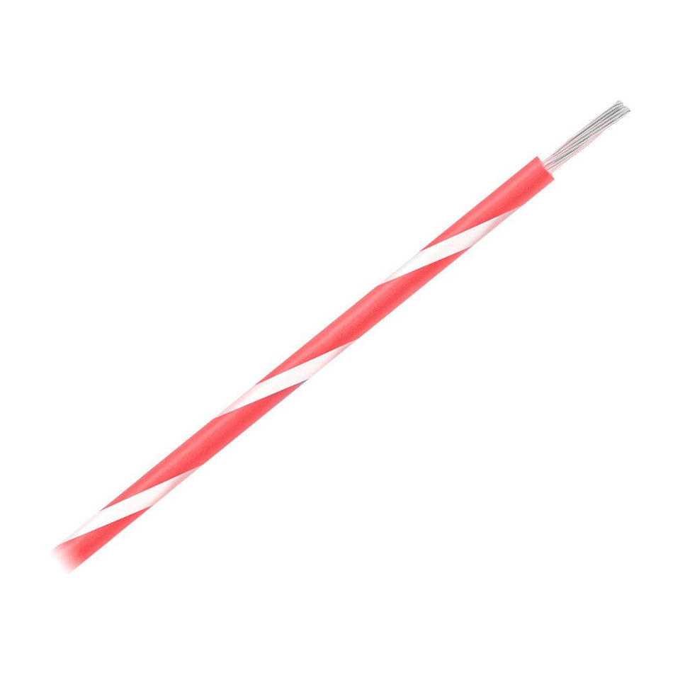 Pacer 14 AWG Gauge Striped Marine Wire 500' Spool - Red w/White Stripe - Get Tight Gear