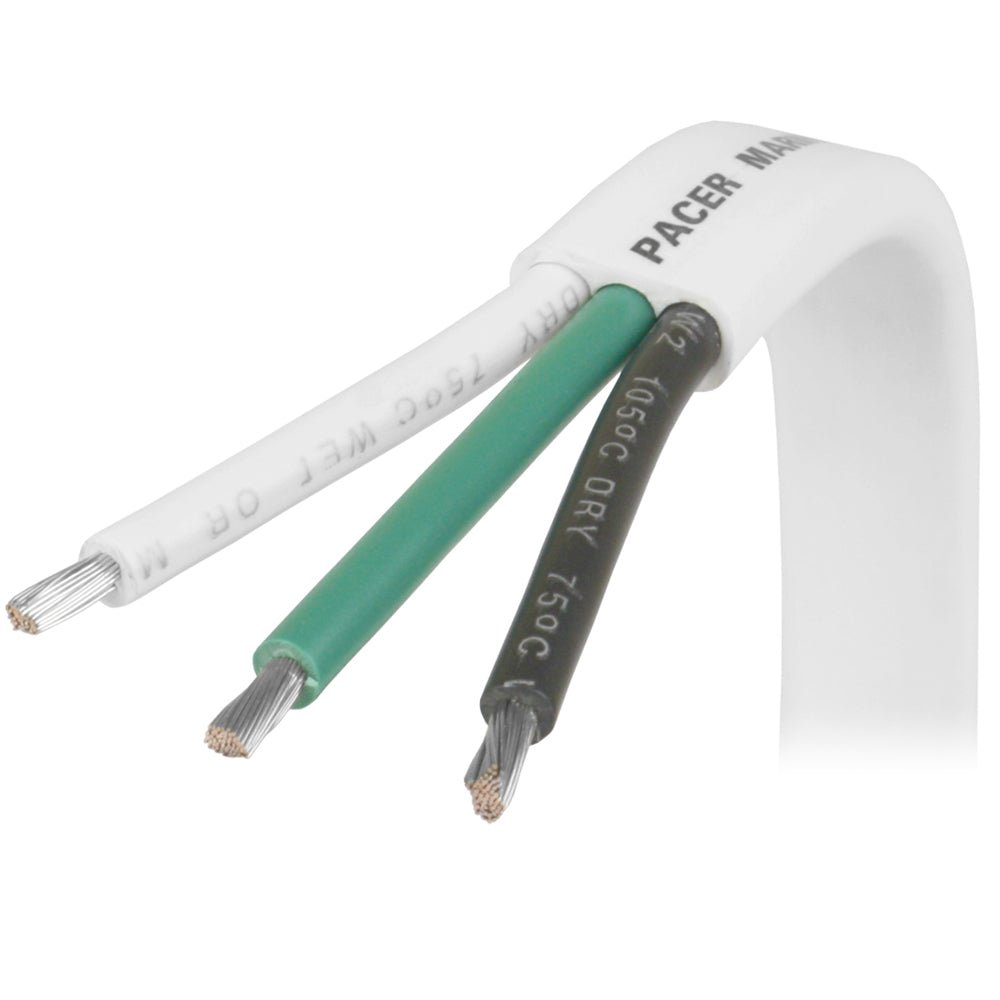 Pacer 14/3 AWG Triplex Cable - Black/Green/White - 500' - Get Tight Gear