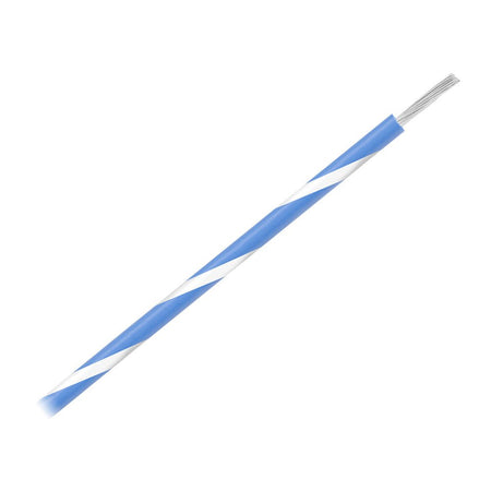 Pacer 16 AWG Gauge Striped Marine Wire 500' Spool - Blue w/White Stripe - Get Tight Gear