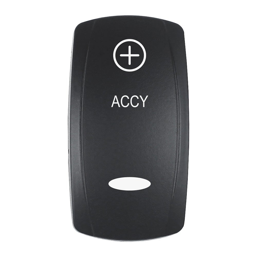 Pacer Actuator - 'ACCY' f/V Series Contura Switches - Black - Laser Etched (Top/Bottom Light) - Get Tight Gear
