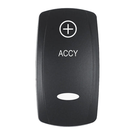 Pacer Actuator - 'ACCY' f/V Series Contura Switches - Black - Laser Etched (Top/Bottom Light) - Get Tight Gear