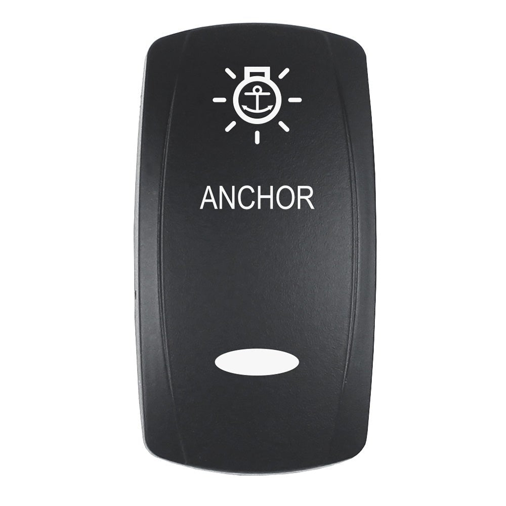 Pacer Actuator - 'ANCHOR' f/V Series Contura Switches - Black - Laser Etched (Top/Bottom Light) - Get Tight Gear