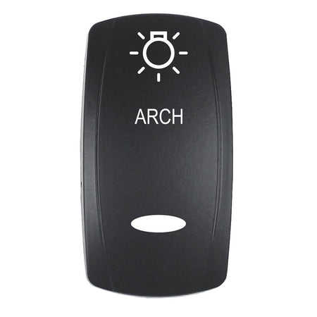 Pacer Actuator - 'ARCH' f/V Series Contura Switches - Black - Laser Etched (Top/Bottom Light) - Get Tight Gear
