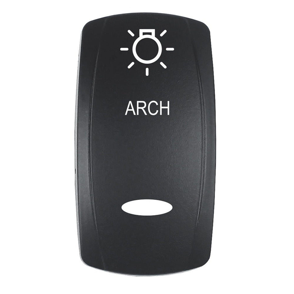 Pacer Actuator - 'ARCH' f/V Series Contura Switches - Black - Laser Etched (Top/Bottom Light) - Get Tight Gear