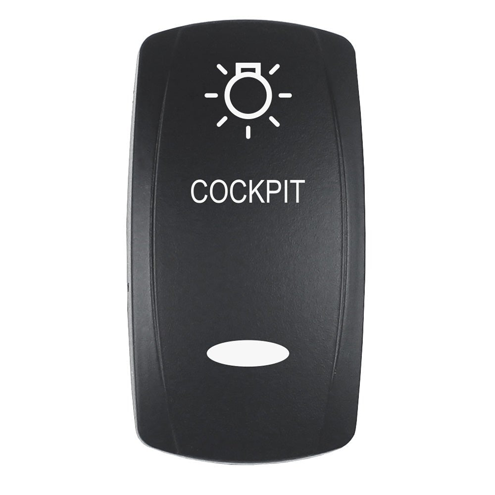 Pacer Actuator - 'COCKPIT' f/V Series Contura Switches - Black - Laser Etched (Top/Bottom Light) - Get Tight Gear