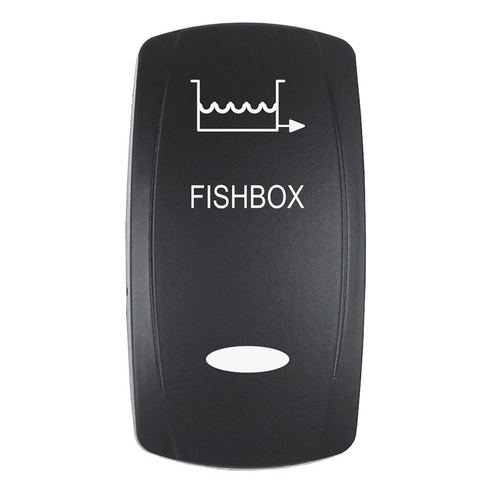 Pacer Actuator - 'FISHBOX' f/V Series Contura Switches - Black - Laser Etched (Top/Bottom Light) - Get Tight Gear