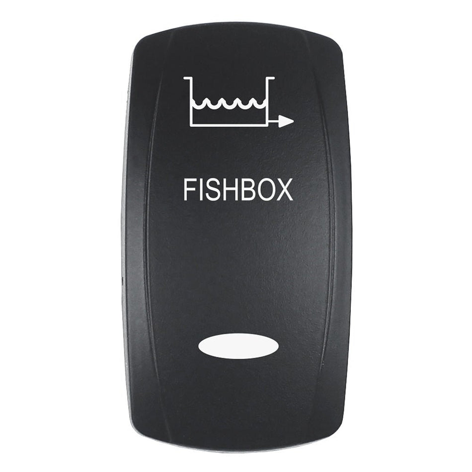 Pacer Actuator - 'FISHBOX' f/V Series Contura Switches - Black - Laser Etched (Top/Bottom Light) - Get Tight Gear