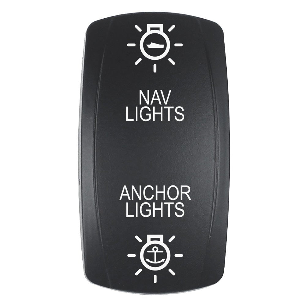 Pacer Actuator - 'NAV/ANC' f/V Series Contura Switches - Black - Laser Etched (Top/Bottom Light) - Get Tight Gear