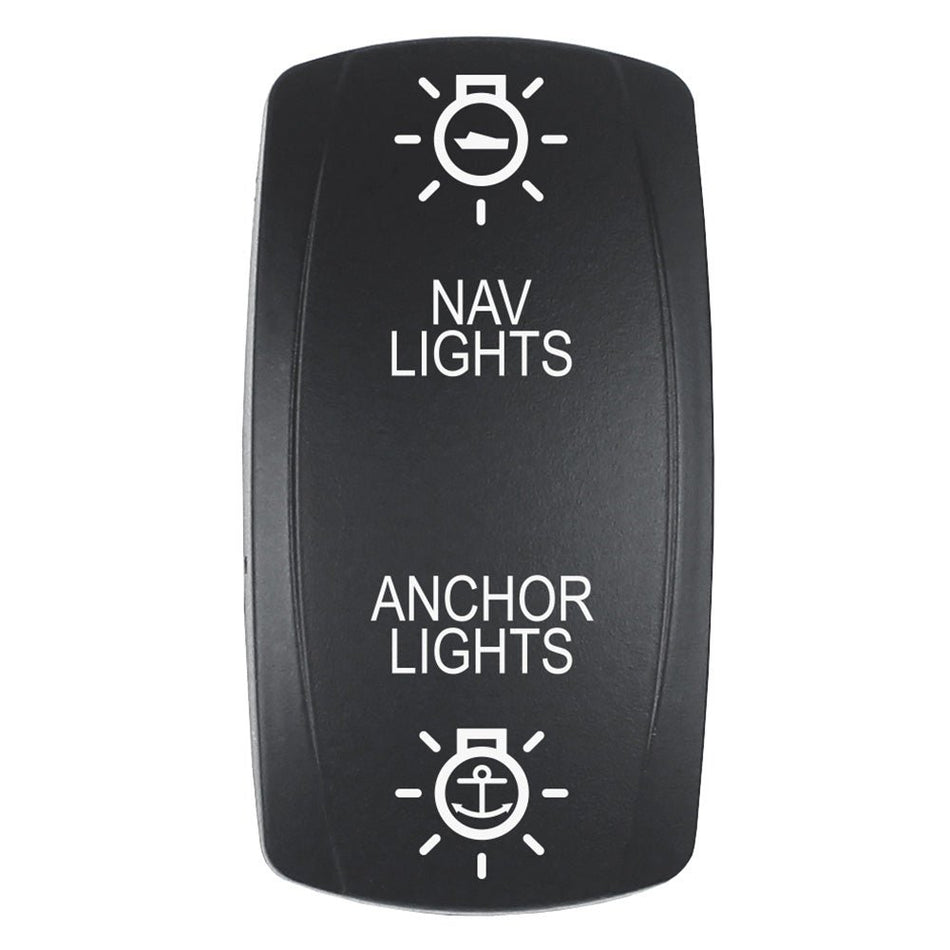 Pacer Actuator - 'NAV/ANC' f/V Series Contura Switches - Black - Laser Etched (Top/Bottom Light) - Get Tight Gear