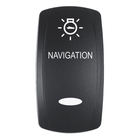 Pacer Actuator - 'NAVIGATION' f/V Series Contura Switches - Black - Laser Etched (Top/Bottom Light) - Get Tight Gear
