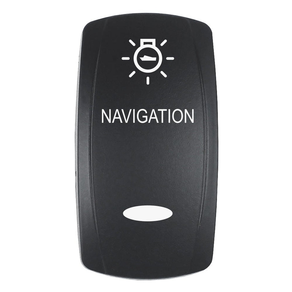 Pacer Actuator - 'NAVIGATION' f/V Series Contura Switches - Black - Laser Etched (Top/Bottom Light) - Get Tight Gear