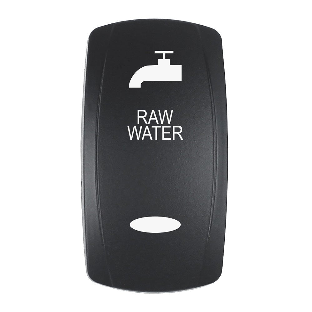 Pacer Actuator - 'RAW WATER' f/V Series Contura Switches - Black - Laser Etched (Top/Bottom Light) - Get Tight Gear