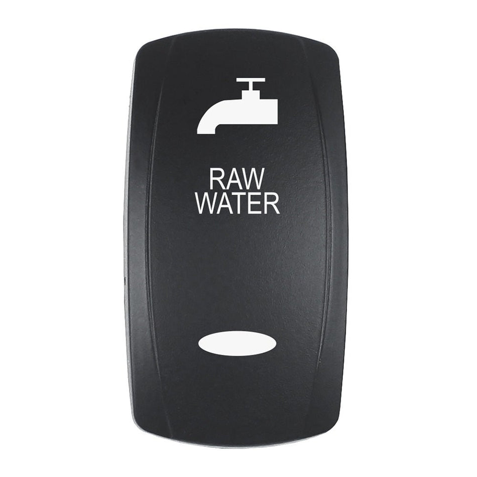 Pacer Actuator - 'RAW WATER' f/V Series Contura Switches - Black - Laser Etched (Top/Bottom Light) - Get Tight Gear