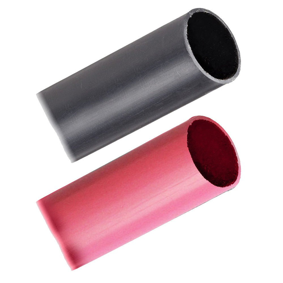 Pacer Battery Cable Heavy Wall Heat Shrink Tubing - 1" x 3" - Black/Red (2 - Pieces Combo Pack) - Get Tight Gear
