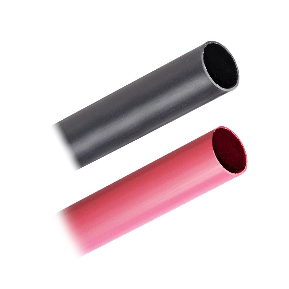 Pacer Battery Cable Heavy Wall Heat Shrink Tubing - 3/4" x 3" - Black/Red (2 - Pieces Combo Pack) - Get Tight Gear