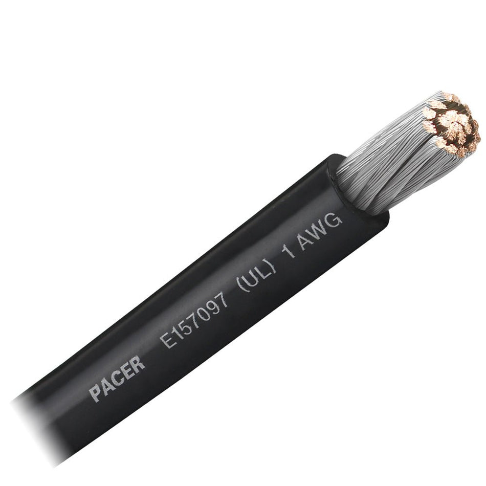 Pacer Black 1 AWG Battery Cable - Sold By The Foot - Get Tight Gear