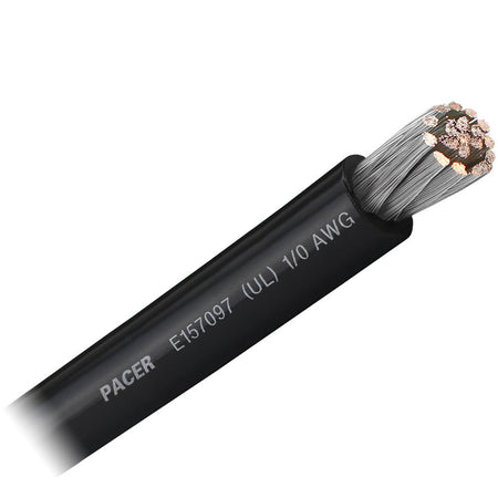 Pacer Black 1/0 AWG Battery Cable - Sold By The Foot - Get Tight Gear