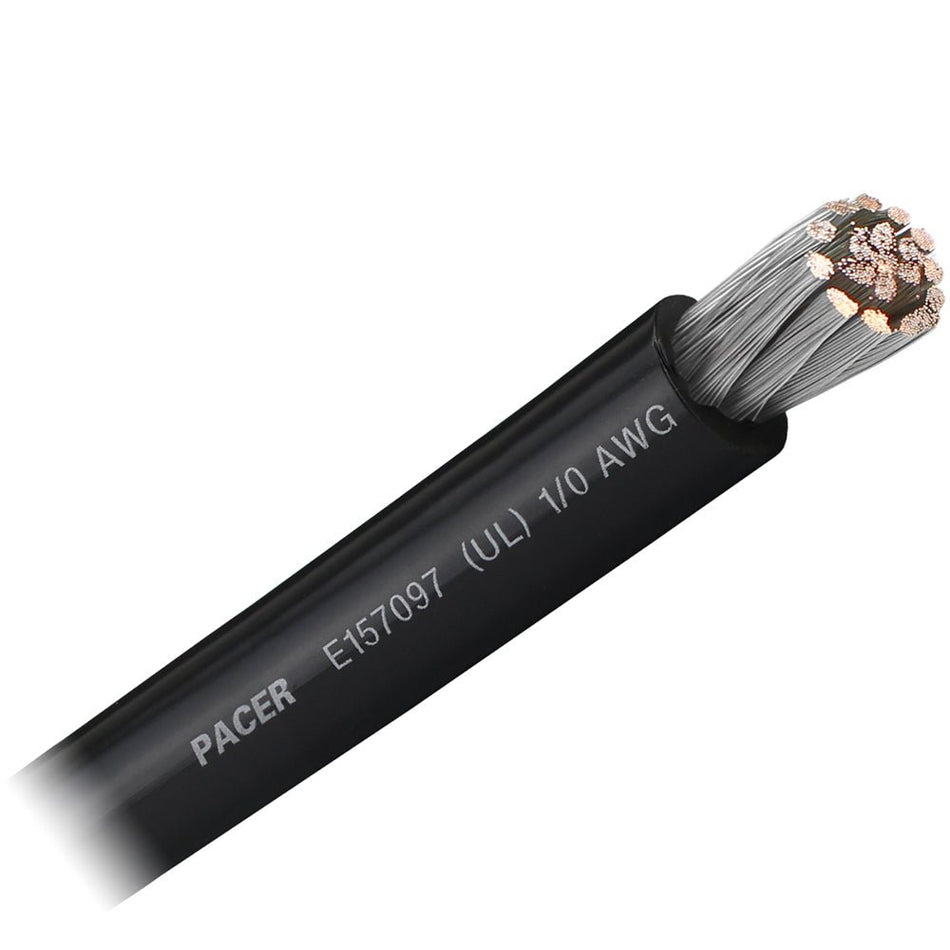 Pacer Black 1/0 AWG Battery Cable - Sold By The Foot - Get Tight Gear