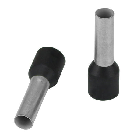 Pacer Black 10 AWG Wire Ferrule - 10mm Length - 25 Pack - Get Tight Gear
