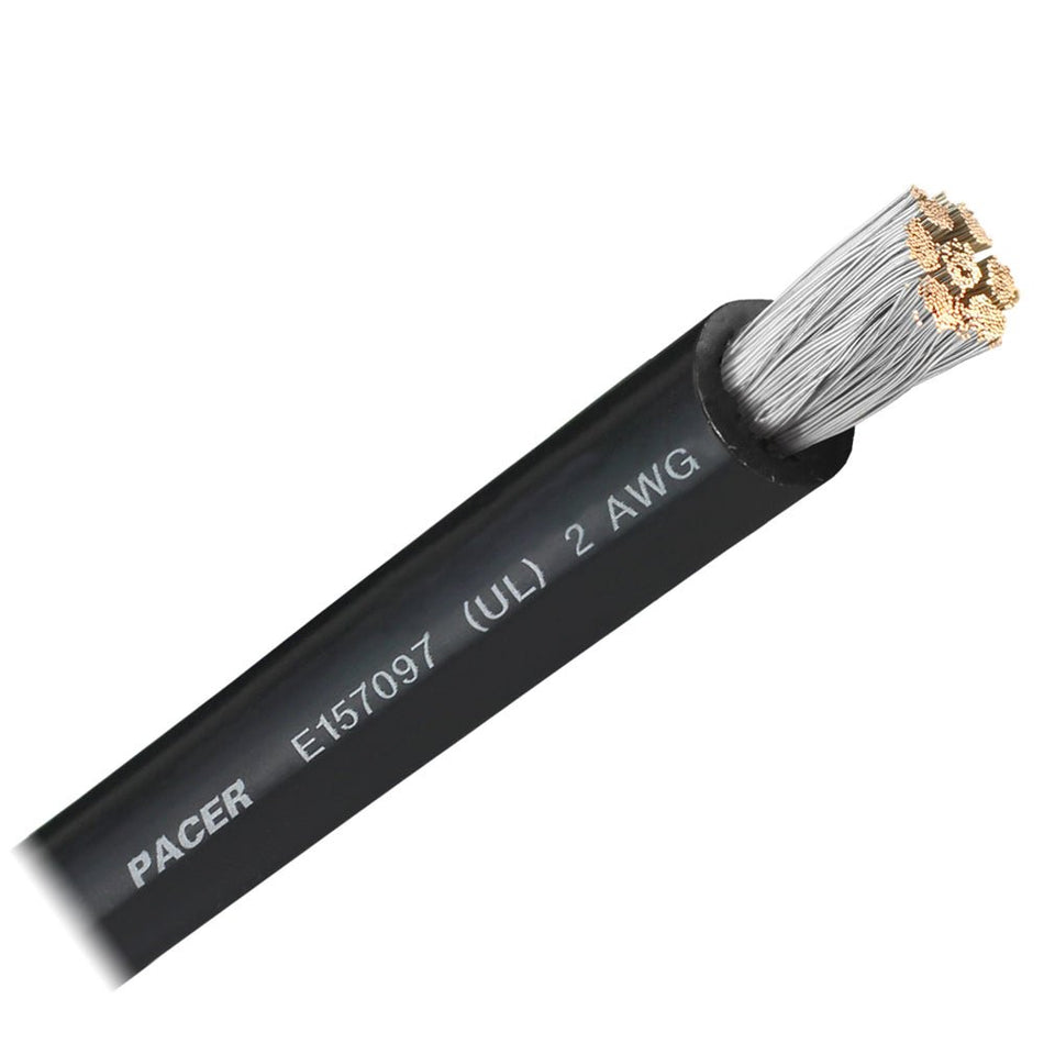 Pacer Black 2 AWG Battery Cable - Sold By The Foot - Get Tight Gear