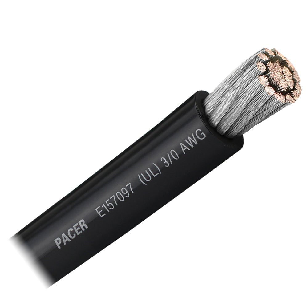 Pacer Black 3/0 AWG Battery Cable - Sold By The Foot - Get Tight Gear