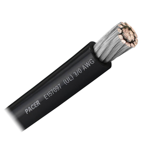 Pacer Black 3/0 AWG Battery Cable - Sold By The Foot - Get Tight Gear