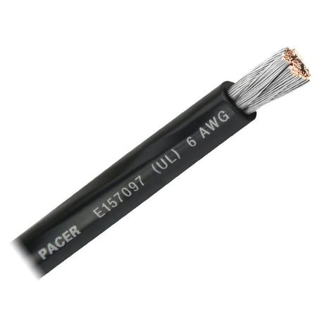 Pacer Black 6 AWG Battery Cable - Sold By The Foot - Get Tight Gear