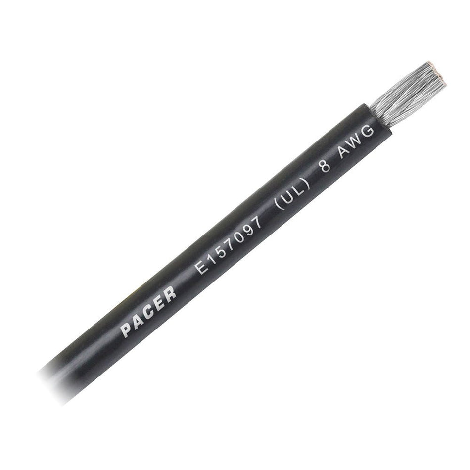 Pacer Black 8 AWG Battery Cable - Sold By The Foot - Get Tight Gear