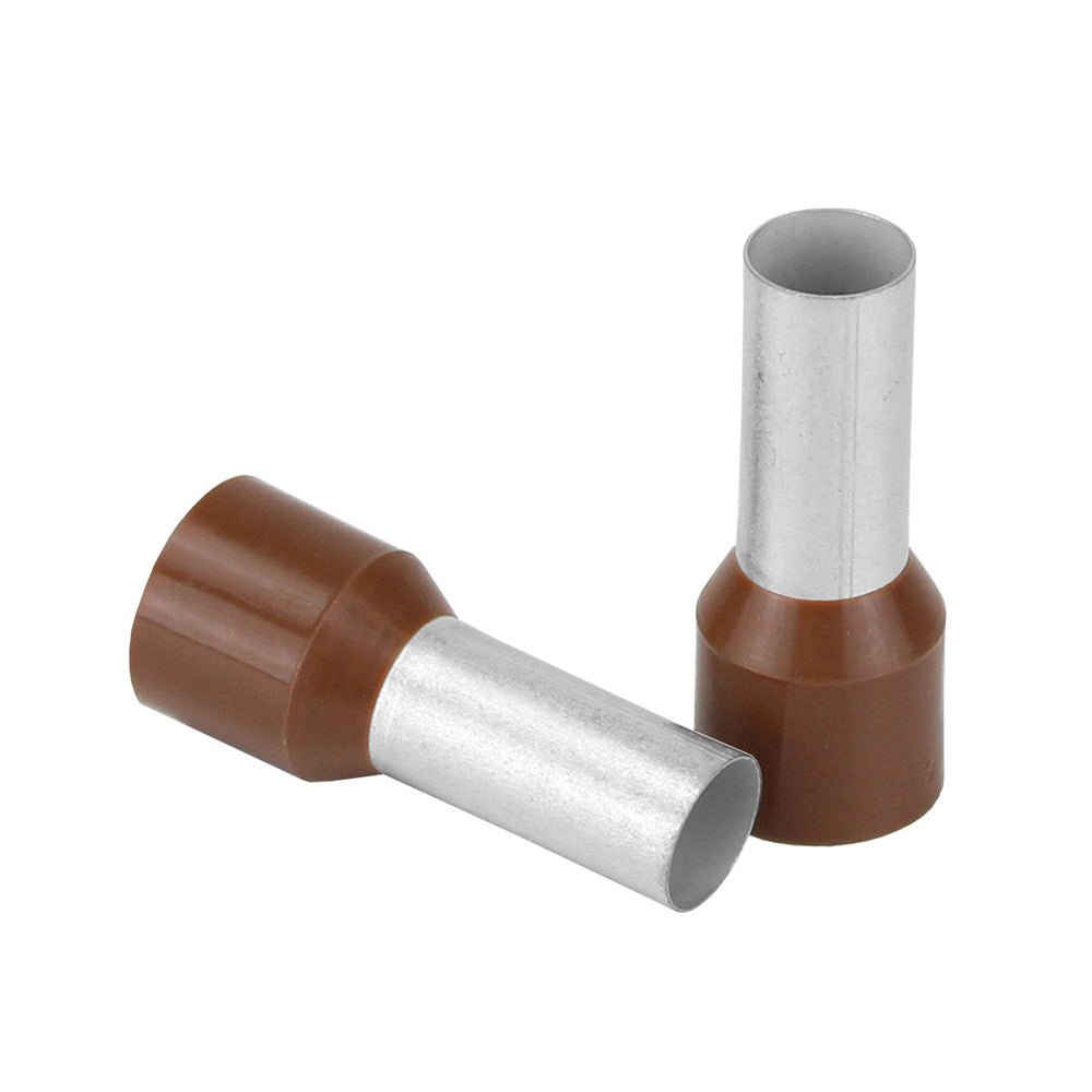 Pacer Brown 4 AWG Wire Ferrule - 16mm Length - 10 Pack - Get Tight Gear
