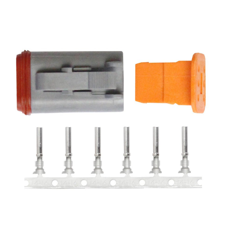 Pacer DT Deutsch Plug Repair Kit - 14 - 18 AWG (6 Position) - Get Tight Gear